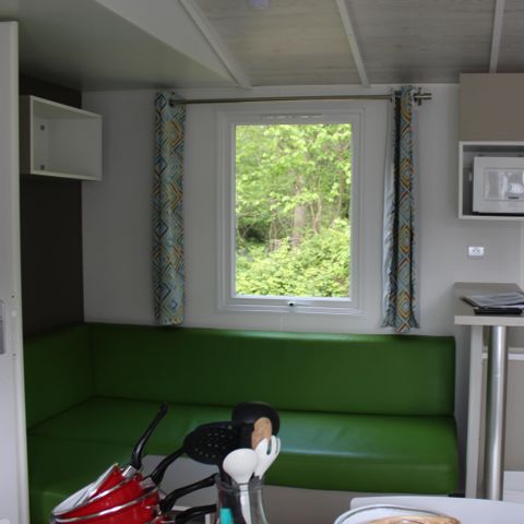 Mobile home 6 persons - Comfort 33 m² including terrace 3 bedrooms + TV