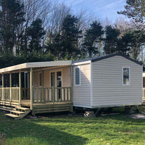 Mobile home 6 persons - Comfort 33m² with covered terrace 3 bedrooms +TV