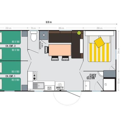 MOBILE HOME 6 people - Loft Premium 32/33m² - Air conditioning TV