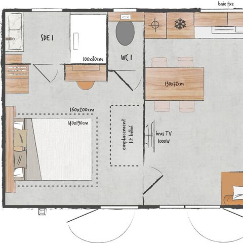 MOBILE HOME 4 people - NEW - Mobile home Ciela Prestige - 2 bedrooms including 1 master suite - bed linen, towels and barbecue i