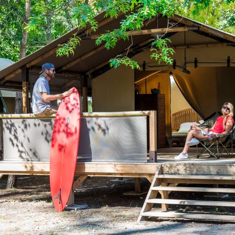 Canvas and wooden tent 5 persons - Safari Lodge