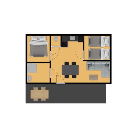Mobile home 4 persons - Tré fibre