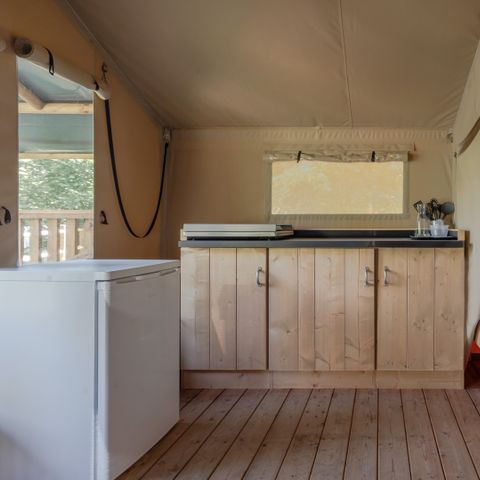 Canvas and wooden tent 5 persons - Bégon