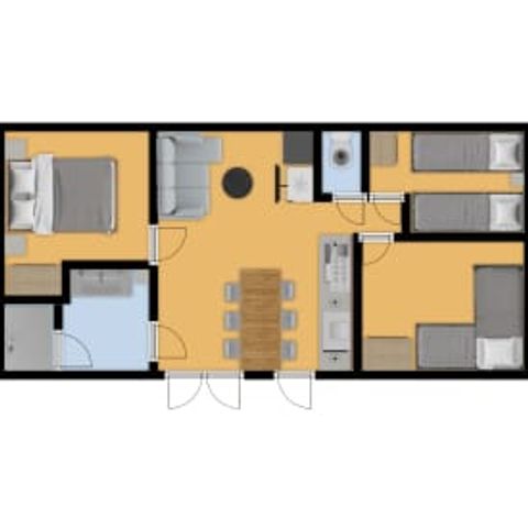 MOBILE HOME 6 people - Roc Nantais