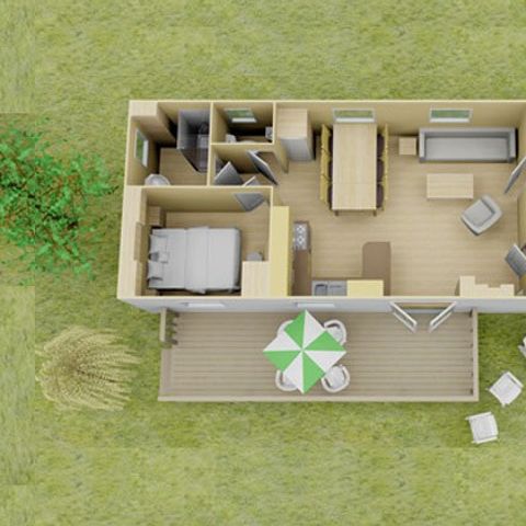 MOBILE HOME 6 people - Comfort | 3 Bedrooms | 6 Pers | Raised terrace | Air conditioning