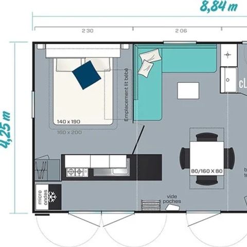 MOBILE HOME 6 people - Mobile-home | Comfort XL | 3 Bedrooms | 6 Pers | Raised terrace | Air conditioning | TV