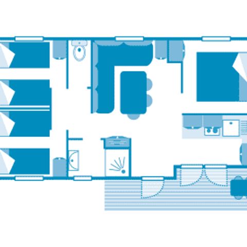 MOBILE HOME 7 people - Cottage 6/7p 3ch ***