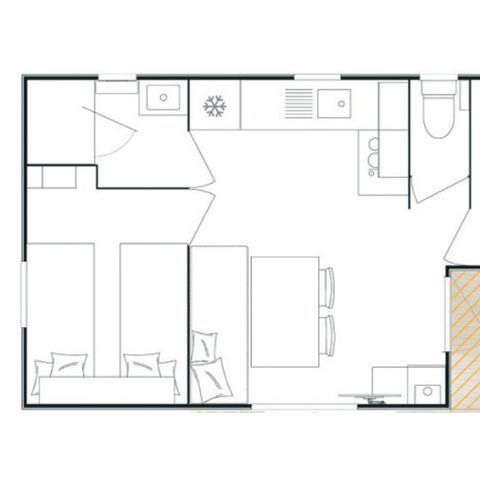 MOBILE HOME 5 people - Mobil-home Evasion+ 5 people 2 bedrooms 23m² - mobile home for 5 people