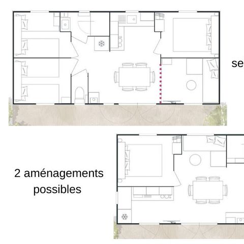 MOBILE HOME 8 people - Mobil-home Loisir+ 8 people 3 bedrooms 30m² - Mobile home for 8 people