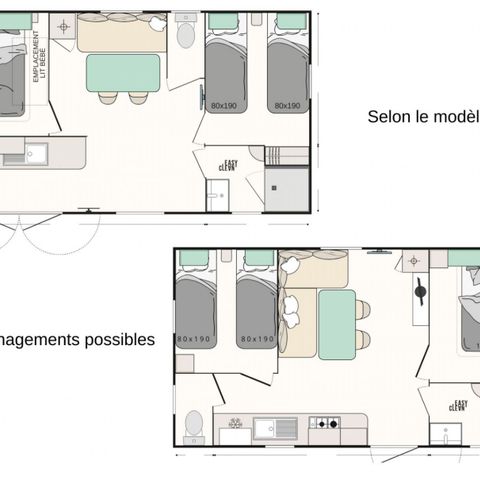 MOBILE HOME 7 people - Mobil-home Evasion+ 7 people 2 bedrooms 28m² - mobile home