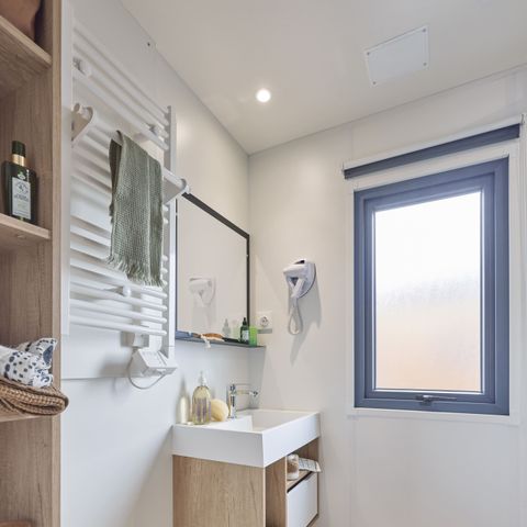 Mobile home 2 persons - Mobile-home Plage Plus 18.6m² (- of 3 years) (1 bedroom) + TV + Air conditioning + Dishwasher 2 pers