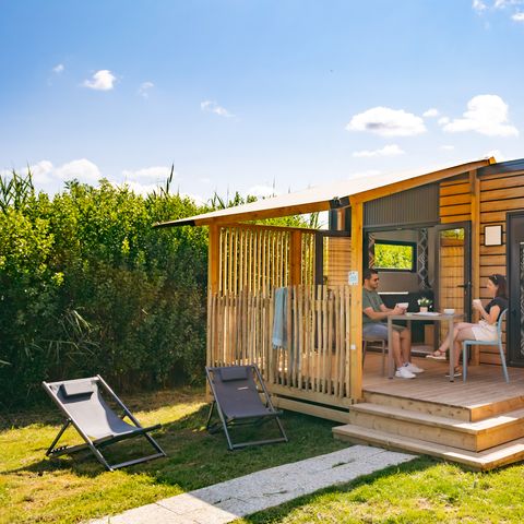 MOBILE HOME 2 people - Mobile-home Plage Plus 18.6m² (- of 3 years) (1 bedroom) + TV + Air conditioning + Dishwasher 2 pers