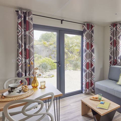 MOBILE HOME 2 people - Mobile-home Plage Plus 18.6m² (- of 3 years) (1 bedroom) + TV + Air conditioning + Dishwasher 2 pers