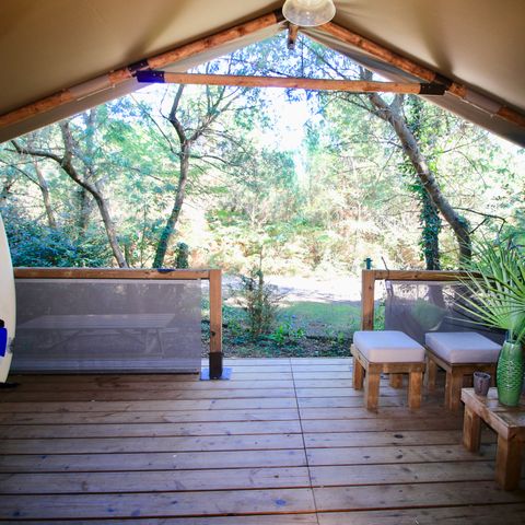 Canvas and wooden tent 5 persons - Tente Kenya 4/5p - 2 bedrooms