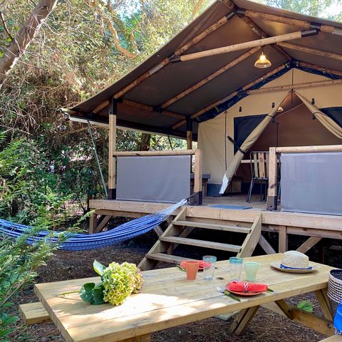 Canvas and wooden tent 5 persons - Tente Kenya 4/5p - 2 bedrooms