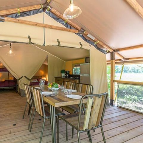 Canvas and wooden tent 5 persons - Tente Kenya 4/5p - 2 bedrooms