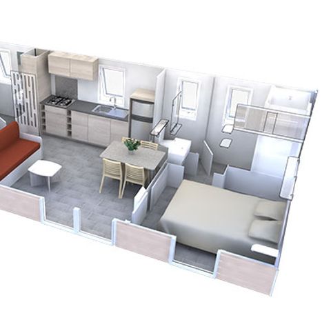 Lodge 5 persons - Cottage Floresta "Forest view" 4/5p - 2 bedrooms - TV - Air conditioning