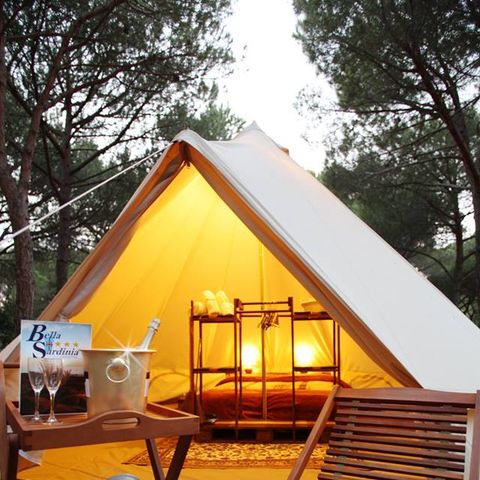 CANVAS AND WOOD TENT 4 people - BELLA TENT - Without sanitary facilities