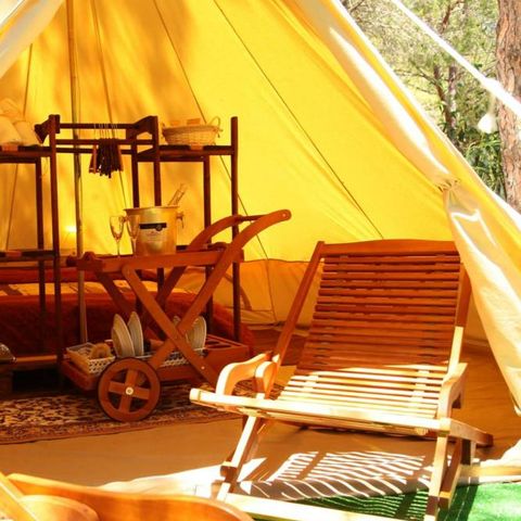 CANVAS AND WOOD TENT 4 people - BELLA TENT - Without sanitary facilities