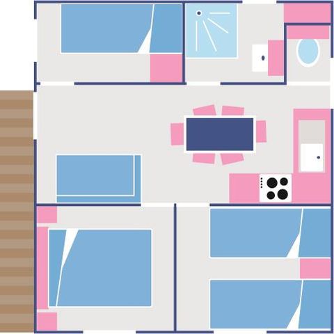 CHALET 6 people - Cottage Comtois, 35m², 3 bedrooms, the family chalet