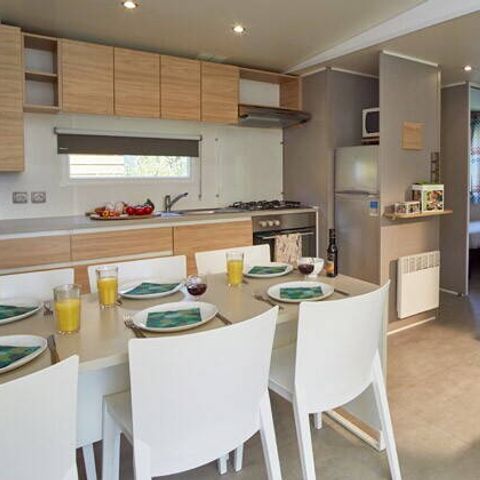 Mobile home 6 persons - Mobile-home | Comfort | 3 Bedrooms | 6 Pers. | Raised terrace