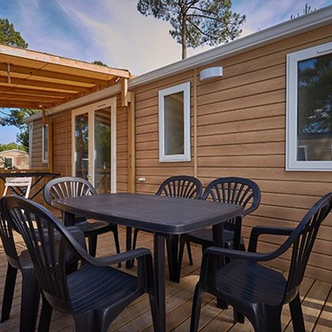 Mobile home 6 persons - Comfort XL | 3 Bedrooms | 6 Pers | Raised terrace | Air conditioning | TV