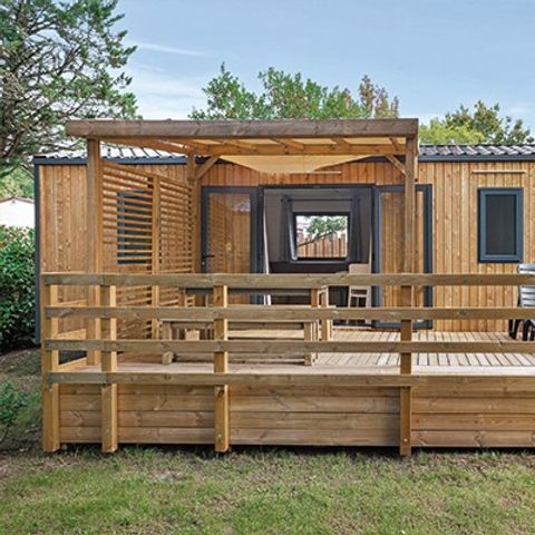 Mobile home 6 persons - Ultimate Plus | 3 Bedrooms | 6 Pers | Covered Terrace | 2 bathrooms | Air conditioning | TV