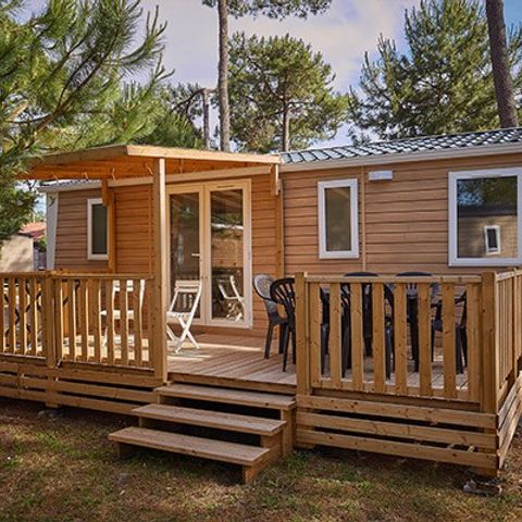 Mobile home 6 persons - Comfort | 3 Bedrooms | 6 Pers | Raised terrace | 1 Bathroom | Air conditioning | TV