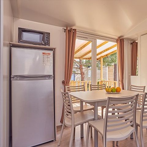 Mobile home 6 persons - Comfort | 3 Bedrooms | 6 Pers | Raised terrace | 1 Bathroom | Air conditioning | TV