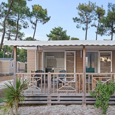 Mobile home 6 persons - Comfort | 3 Bedrooms | 6 Pers | Raised terrace | 1 Bathroom | Air conditioning | TV