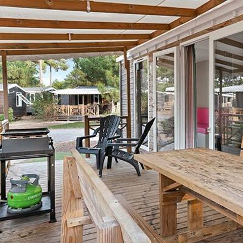 Mobile home 6 persons - Comfort | 2 Bedrooms | 4/6 Pers. | *Raised terrace *| 1 bathroom | Air conditioning