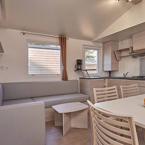 Mobile home 6 persons - Comfort | 3 Bedrooms | 6 Pers | Raised terrace | 1 Bathroom | Air conditioning | TV