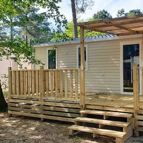 Mobile home 6 persons - Comfort | 3 Bedrooms | 6 Pers | Raised terrace | 1 Bathroom | Air conditioning | TV