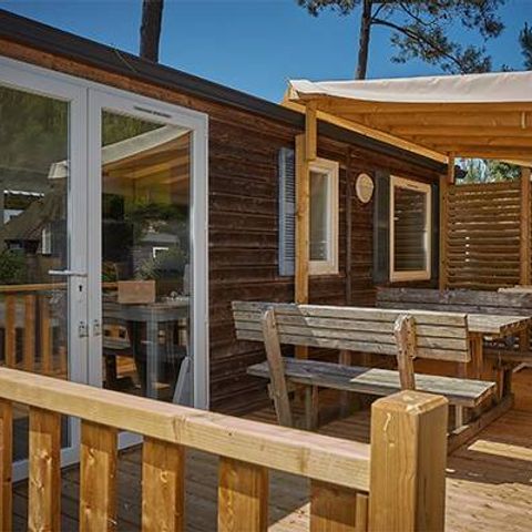 Mobile home 6 persons - Mobile-home | Comfort | 3 Bedrooms | 6 Pers. | Raised terrace | 1 bathroom