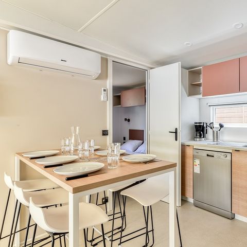 Mobile home 6 persons - Mobile-home | Premium | 3 Bedrooms | 6 Pers. | Raised terrace | 2 bathrooms | Air-con.