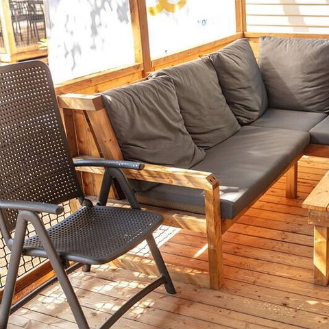 Mobile home 6 persons - Premium | 3 Bedrooms | 6 Pers | Lounge Terrace | 1 Bathroom | Air Conditioning | TV