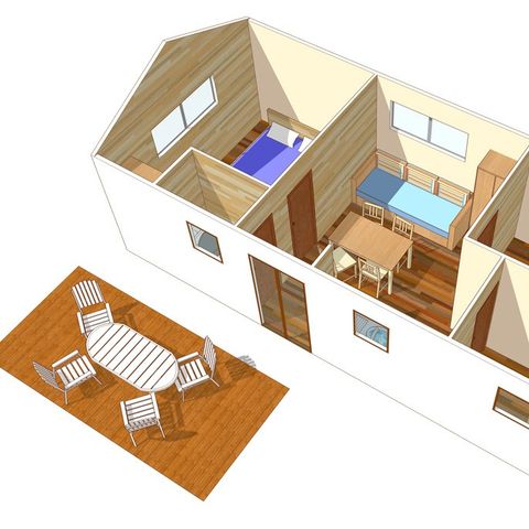 MOBILE HOME 4 people - Classic | 2 Bedrooms | 4 Pers. | Single terrace | Air-con.