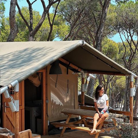 Canvas and wooden tent 4 persons - Medes tent