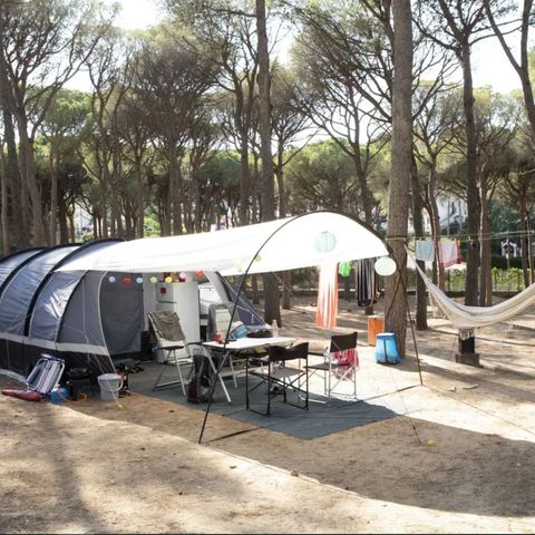 Pitch - Standard Tent - 40-55m2 - : car - Tent - Electricity