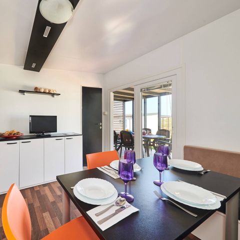Mobile home 4 persons - Comfort | 2 Bedrooms | 4 Pers | Raised terrace | 2 bathrooms | Air conditioning | TV
