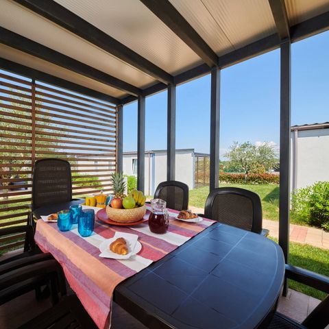 Mobile home 4 persons - Comfort | 2 Bedrooms | 4 Pers | Raised terrace | 2 bathrooms | Air conditioning | TV