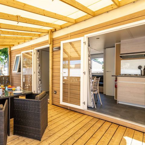 Mobile home 4 persons - Mobile-home | Premium | 2 Bedrooms | 4 Pers. | Raised terrace | 1 Bathroom | Air-con.