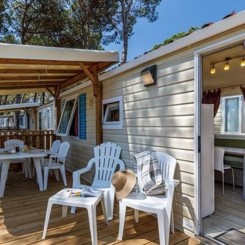 Mobile home 6 persons - Comfort | 2 Bedrooms | 4/6 Pers. | *Elevated terrace* | 1 Bathroom | Air-con.
