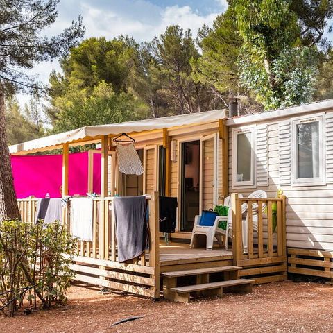 Mobile home 6 persons - Mobile-home | Comfort | 3 Bedrooms | 6 Pers. | Terrace Lounge | Clim.