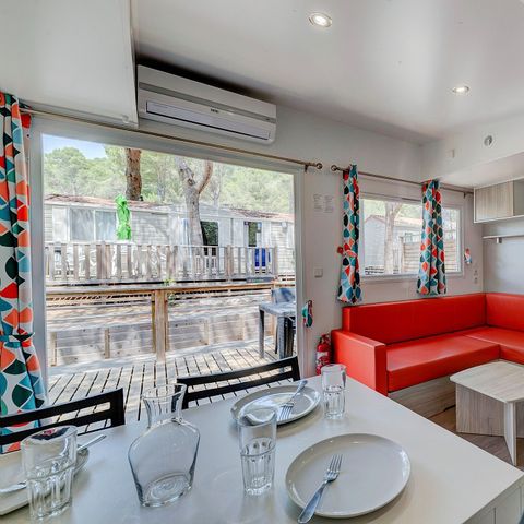 Mobile home 6 persons - Premium | 2 Bedrooms | 4/6 Pers. | Terrace Lounge | Air conditioning | TV
