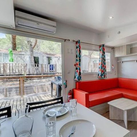 Mobile home 6 persons - Premium | 2 Bedrooms | 4/6 Pers. | Terrace Lounge | Air conditioning | TV