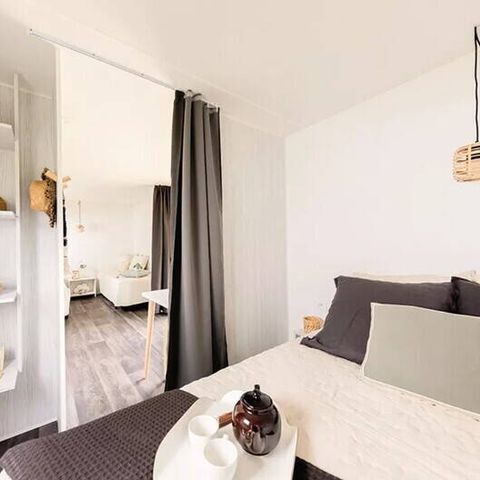Canvas and wooden tent 4 persons - Coco Sweet | 2 Bedrooms | 4 Pers | Raised terrace | 1 Bathroom | Air conditioning | TV