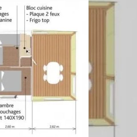CANVAS BUNGALOW 5 people - Tithome - without sanitary facilities