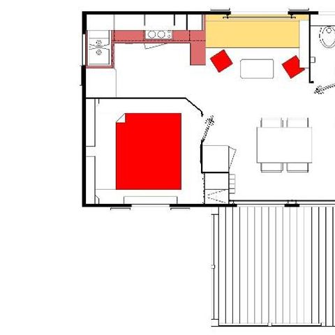 MOBILE HOME 5 people - Cabane du Jura 35 m² - air-conditioned 5 people