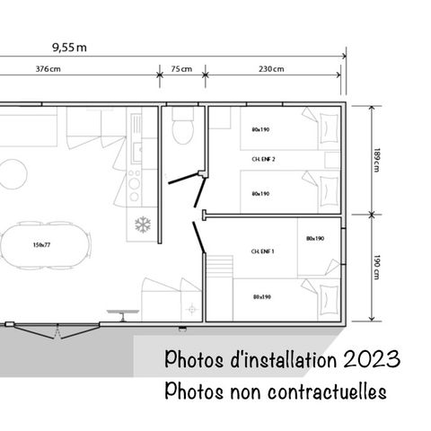 MOBILE HOME 6 people - New Loft 36m² Clim TV